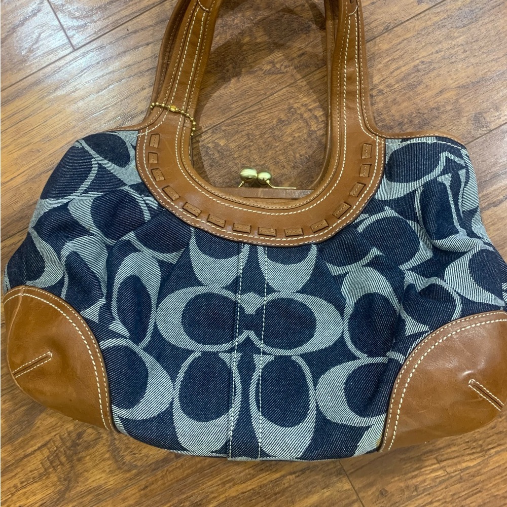 Vintage Y2K Denim Coach Purse